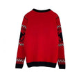Red - Back - WWE Womens-Ladies Team Bring It The Rock Knitted Jumper