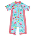 Multicoloured - Front - Peppa Pig Girls Tropical One Piece Swimsuit