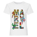 White - Front - Marvel Girls Classic Heroes T-Shirt
