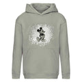 Grey Heather - Front - Disney Girls Pose Mickey Mouse Glitter Pullover Hoodie