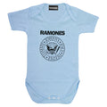 Sky Blue - Front - Ramones Baby Boys Seal Sleepsuit