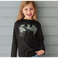 Black - Back - Batman Girls Camo Logo Long-Sleeved T-Shirt