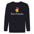 Black - Front - Fortnite Boys Llama Rainbow Sweatshirt