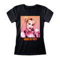 Black - Front - Birds Of Prey Womens-Ladies Harley Quinn Gradient Fitted T-Shirt