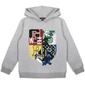 Grey Heather - Side - Harry Potter Girls Hogwarts Houses Crest Hoodie