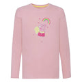 Baby Pink - Front - Peppa Pig Girls Rainbow Wings Long-Sleeved T-Shirt