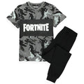 Black - Back - Fortnite Boys Emotes Camo Pyjama Set