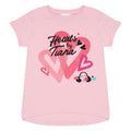 Baby Pink Heather - Front - Hearts By Tiana Girls Hearts T-Shirt