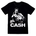 Black - Front - Johnny Cash Mens Finger T-Shirt