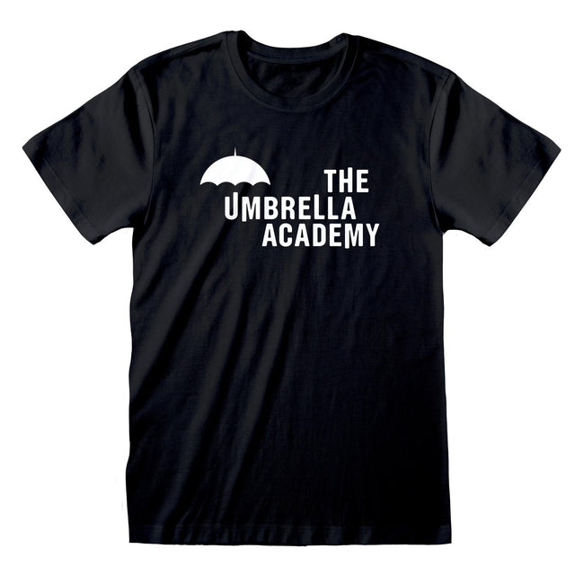 Black - Front - The Umbrella Academy Mens Logo T-Shirt