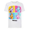 White - Side - Fortnite Childrens-Kids Llama T-Shirt
