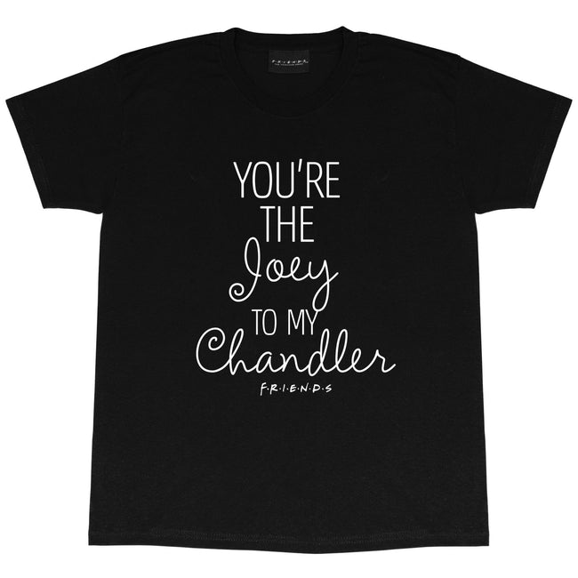 Black - Front - Friends Mens Joey To My Chandler T-Shirt