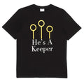 Black - Front - Harry Potter Mens Quidditch Keeper T-Shirt