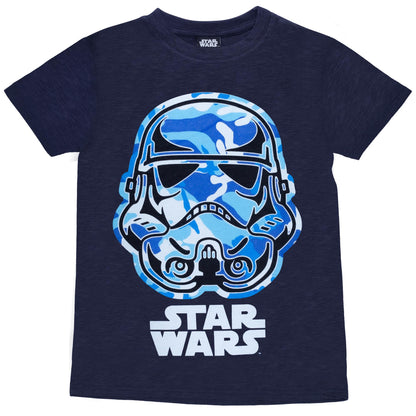 Navy - Side - Star Wars Boys Stormtrooper Camo T-Shirt