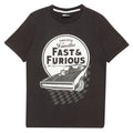 Black-Charcoal - Front - Fast & Furious Mens Salute Familia Acid Wash T-Shirt