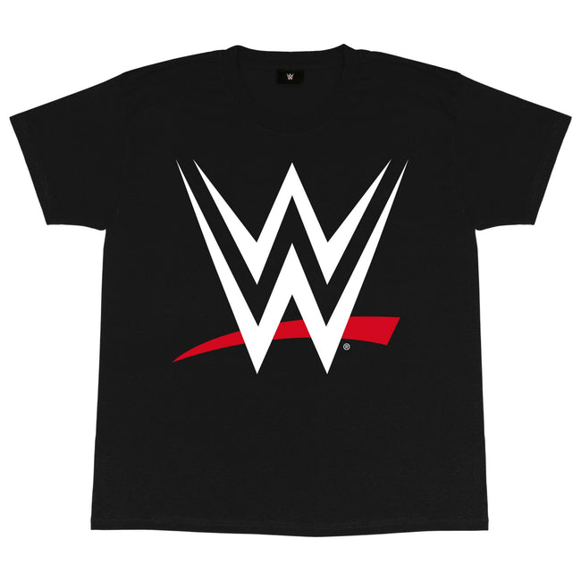 Black - Front - WWE Girls Logo T-Shirt
