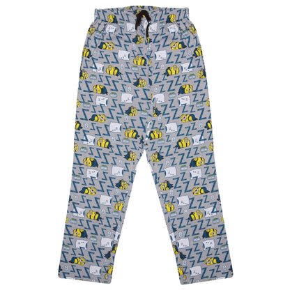 Black-Heather Grey - Side - Minions Mens Lazy Days Pyjama Set