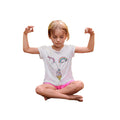 White - Back - Popgear Girls Unicorn Rainbow And Sprinkles Drop Hem T-Shirt