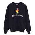 Black - Front - Free Fortnite Womens-Ladies Rainbow Llama Boyfriend Sweatshirt