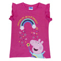 Pink - Side - Peppa Pig Girls Kindness Rainbow T-Shirt