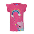Pink - Front - Peppa Pig Girls Kindness Rainbow T-Shirt