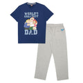Navy-Grey Heather - Front - Family Guy Mens World´s Greatest Dad Pyjama Set