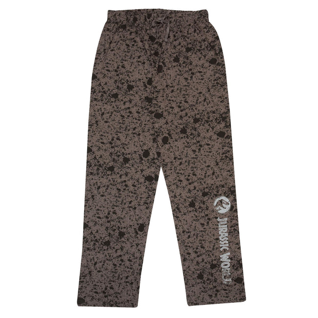 Black-Charcoal - Front - Jurassic World Mens Logo Lounge Pants