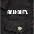 Black - Side - Call Of Duty Womens-Ladies Skull Logo Denim Jacket