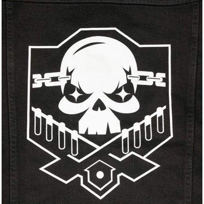 Black - Lifestyle - Call Of Duty Womens-Ladies Skull Logo Denim Jacket