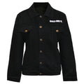 Black - Front - Call Of Duty Womens-Ladies Skull Logo Denim Jacket