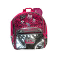 Pink-Silver - Back - LOL Surprise! Childrens-Kids Leopard Print Backpack