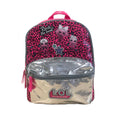 Pink-Silver - Front - LOL Surprise! Childrens-Kids Leopard Print Backpack
