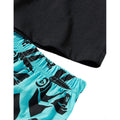 Black-Teal - Lifestyle - Fortnite Boys Gradient Logo Short Pyjama Set