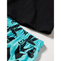 Black-Teal - Close up - Fortnite Boys Gradient Logo Short Pyjama Set