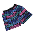 Black-Blue-Pink - Back - Fortnite Boys Logo Swim Shorts