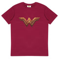 Burgundy - Front - Wonder Woman Womens-Ladies 1984 Logo Boyfriend T-Shirt