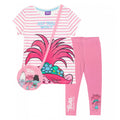 Pink - Front - Trolls Girls Just Troll With It Poppy T-shirt And Leggings Set