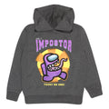 Charcoal - Front - Among Us Childrens-Kids Trust No One! Hoodie
