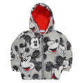 Grey-Black - Front - Mickey Mouse Boys Sketch Puffer Jacket