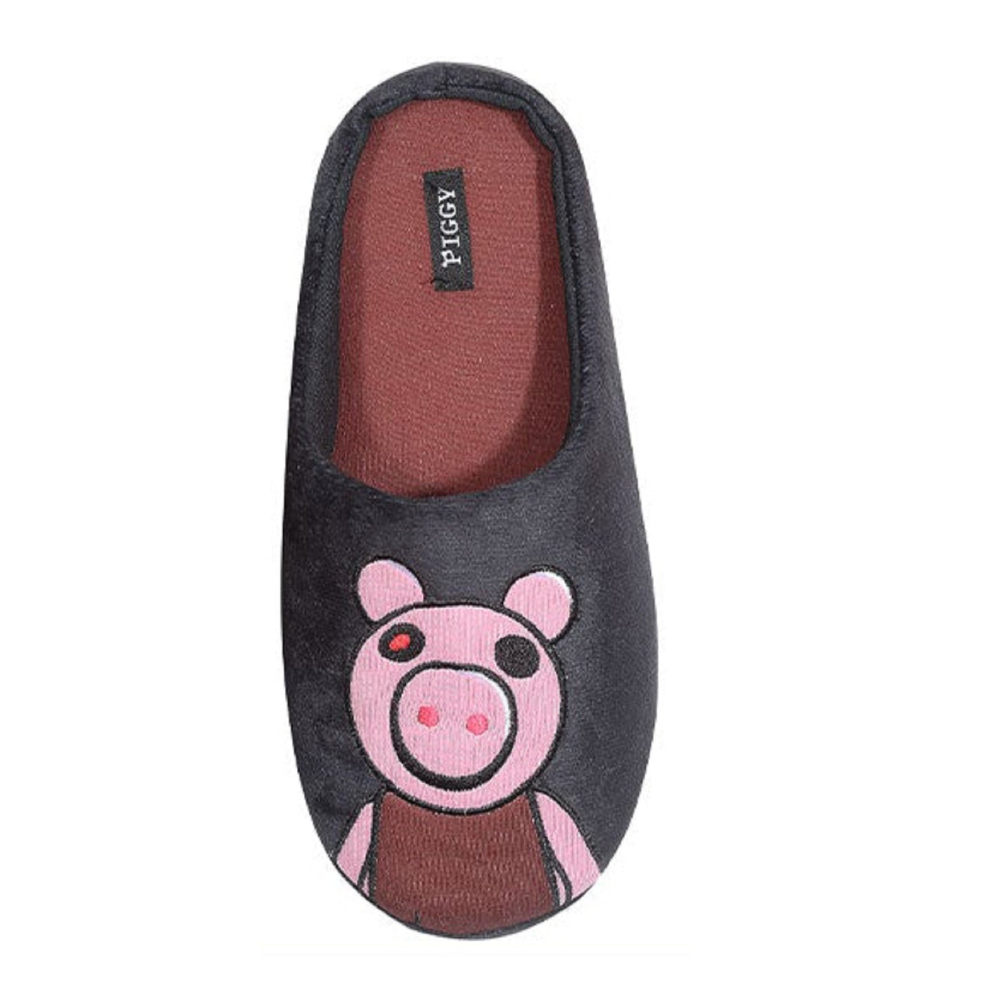 Burgundy-Black - Lifestyle - Piggy Boys Face Slippers