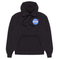 Black - Front - NASA Unisex Adult Classic Logo Pullover Hoodie