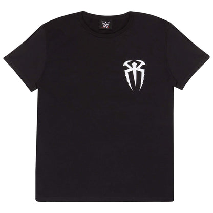 Black-White - Front - WWE Childrens-Kids Head of the Table Roman Reigns T-Shirt