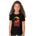 Black-Red-Orange - Back - Jurassic Park Childrens-Kids Modern Era Is Over Skull T-Shirt
