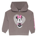 Grey - Front - Minnie Mouse Girls Heartfelt Pull Over Hoodie