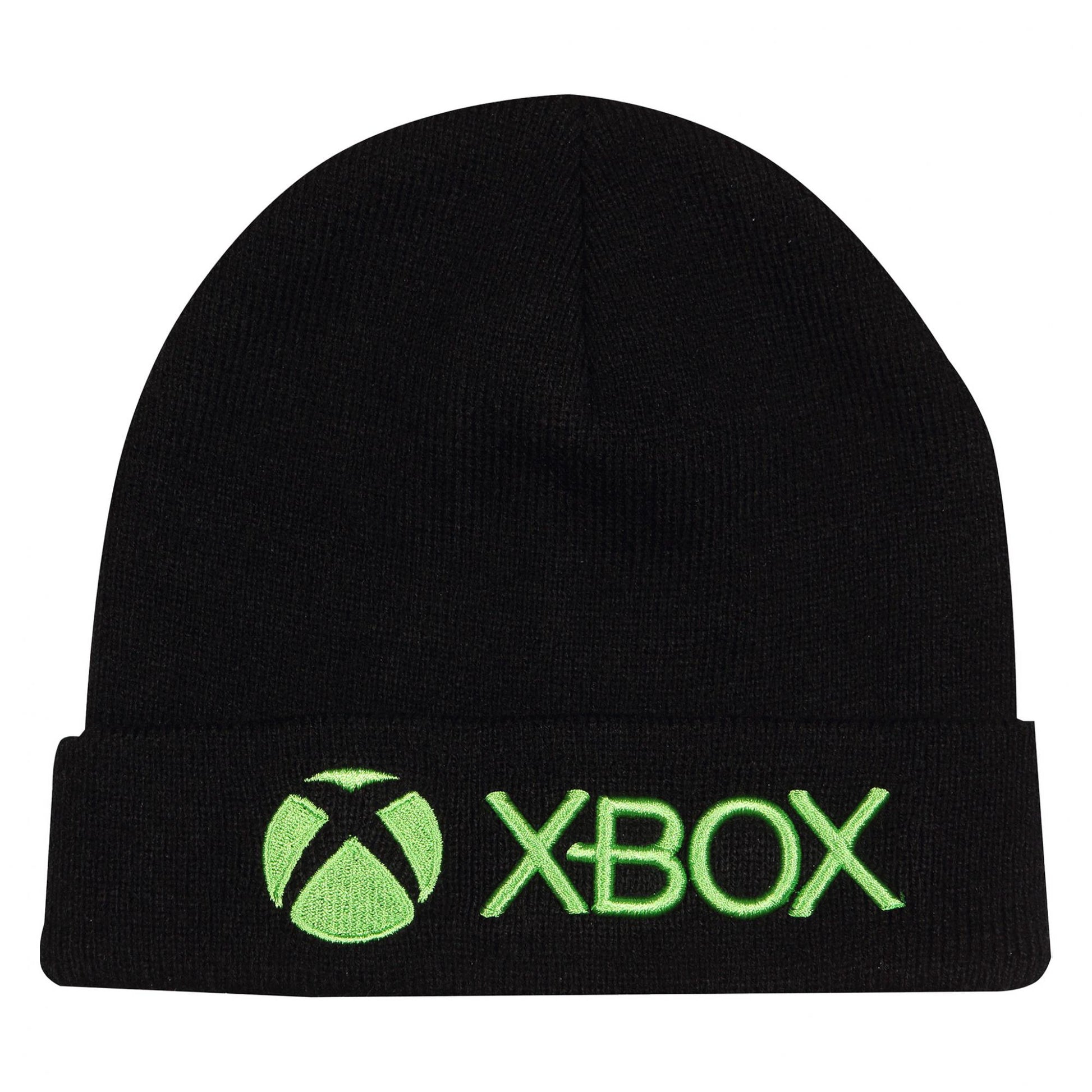Black-Green - Front - Xbox Boys Logo Beanie