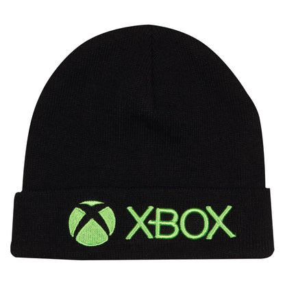 Black-Green - Front - Xbox Boys Logo Beanie