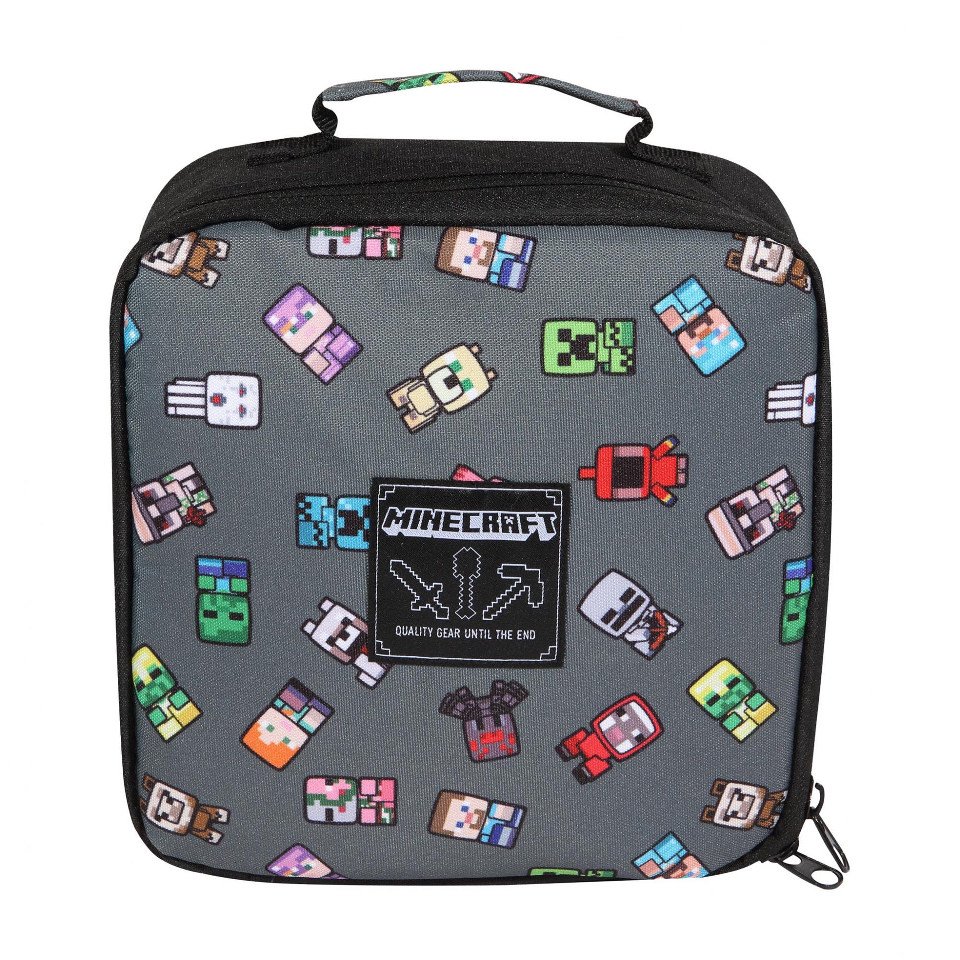 Grey-Multicoloured - Front - Minecraft Girls Characters Lunch Box