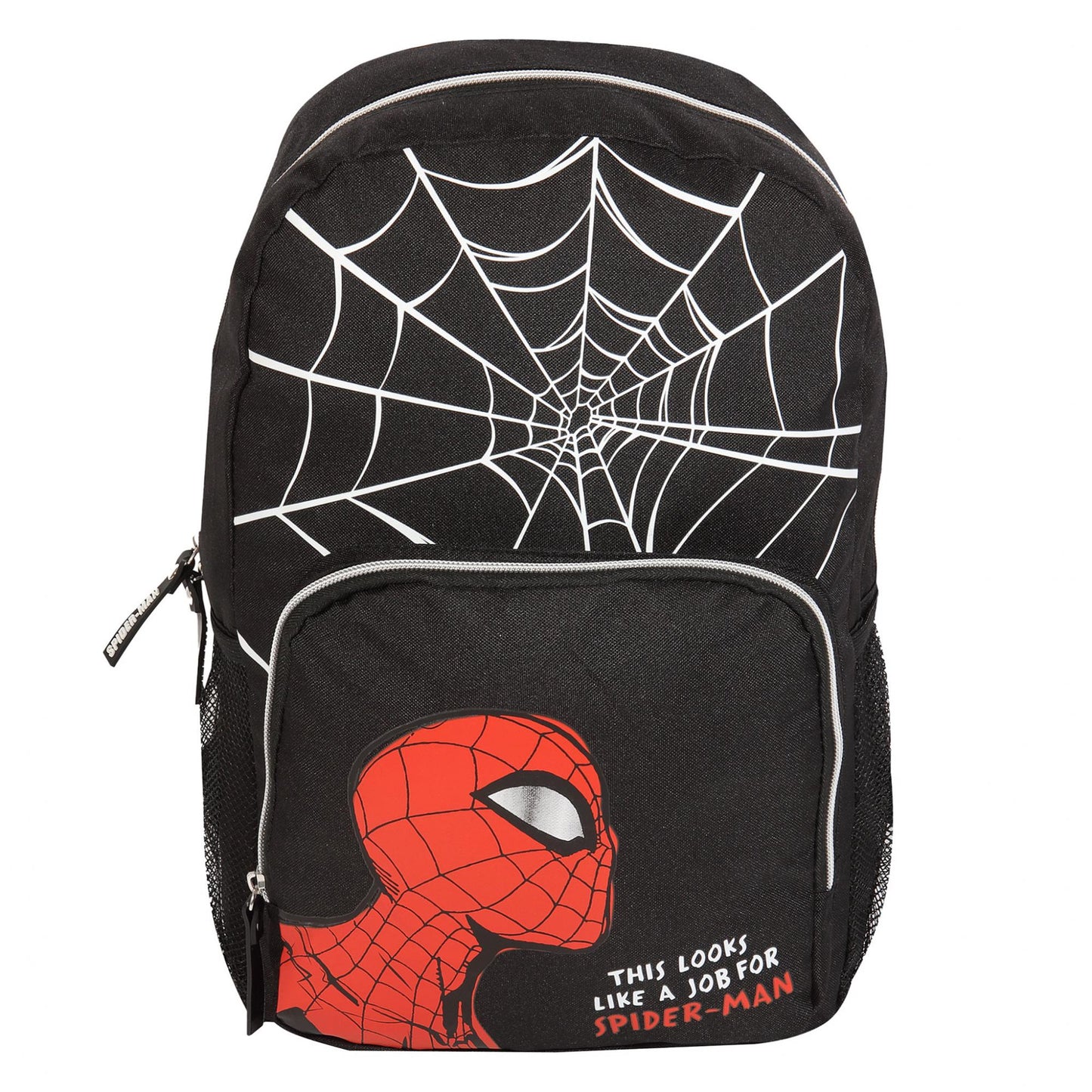 Black-White-Red - Front - Spider-Man Boys Web Head Backpack