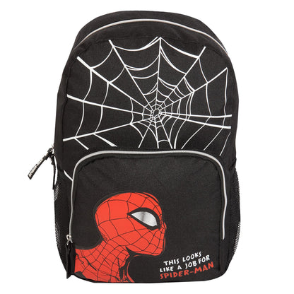 Black-White-Red - Front - Spider-Man Boys Web Head Backpack