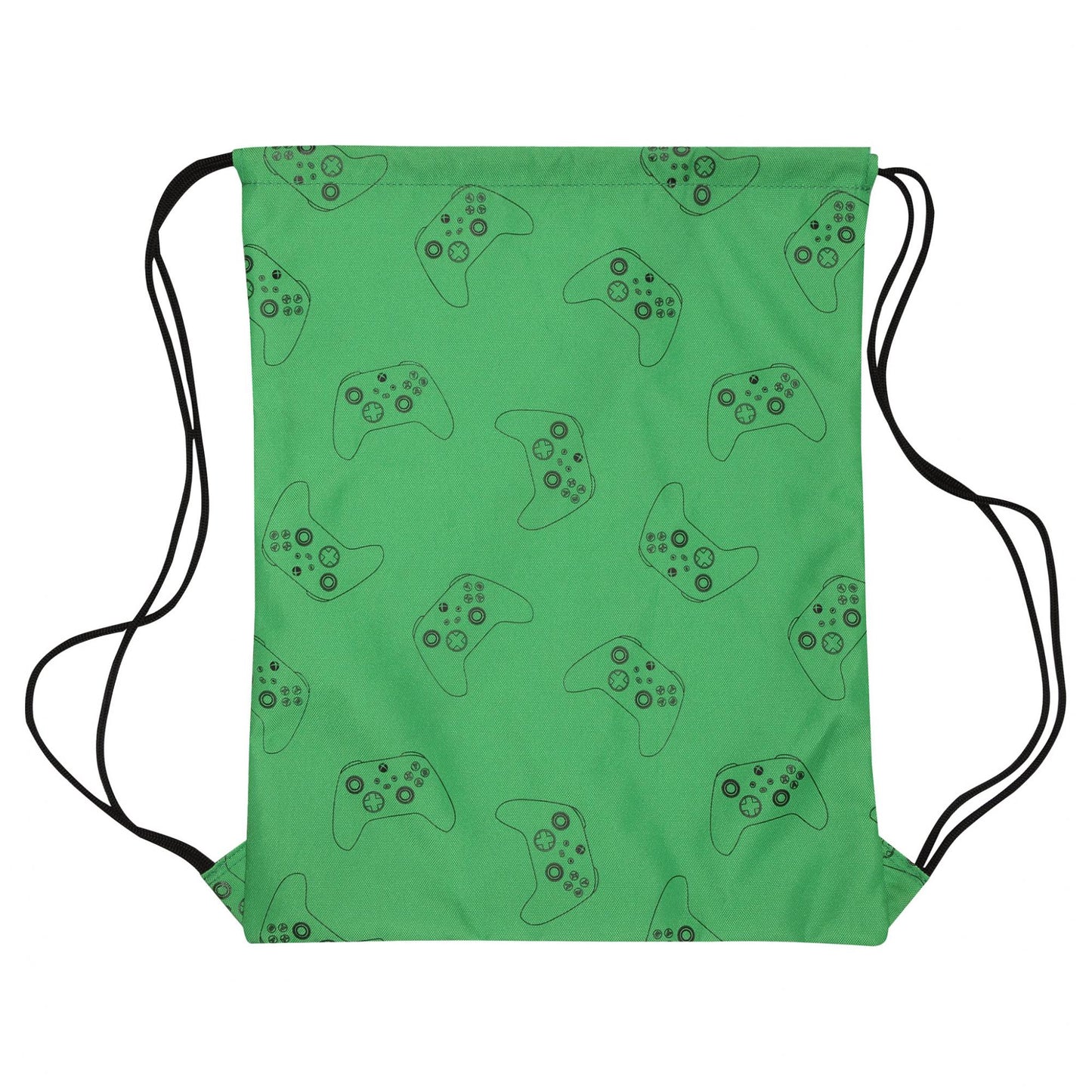 Forest Green-Black - Front - Xbox Boys Controller Drawstring Bag